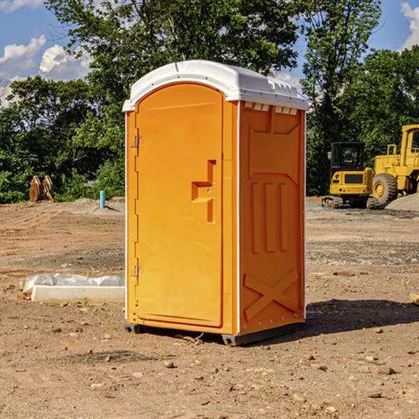 how often are the porta potties cleaned and serviced during a rental period in Canton City ND